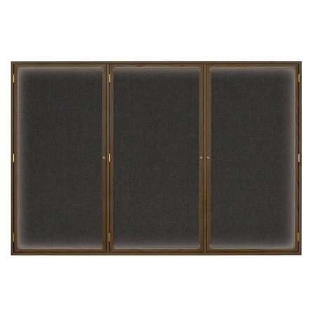 UNITED VISUAL PRODUCTS Open Faced Traditional Corkboard, 24x18" UV640A-SATIN-ULTMAR